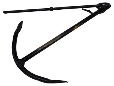 Lot 172 - A black painted ship's anchor.