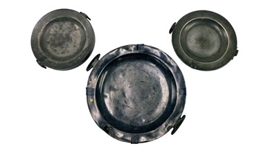 Lot 179 - Three late 18th/early 19thC pewter food...