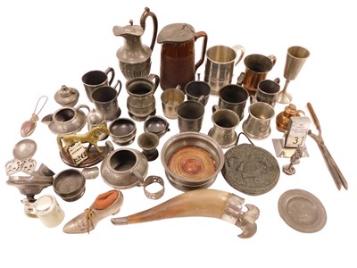 Lot 192 - A large quantity of 19thC and later pewter...