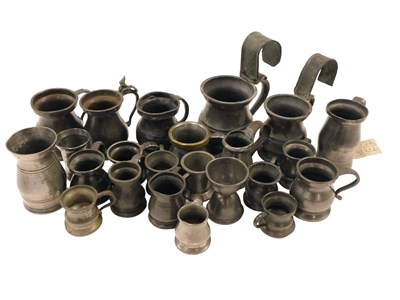 Lot 267 - Various 19thC and later pewter...