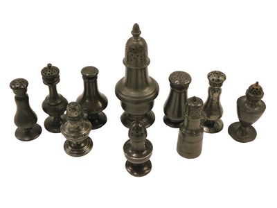 Lot 269 - A quantity of pepper pots, sanders, and a...