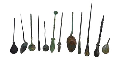 Lot 288 - A collection of Roman and later bronze...
