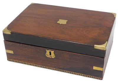 Lot 305 - A Victorian mahogany writing slope, with brass...