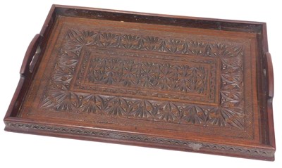 Lot 308 - An early 20thC Anglo-Indian hardwood twin...