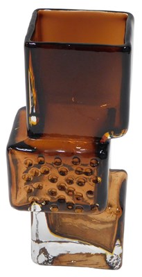 Lot 310 - A Whitefriars style amber tinted drunken...