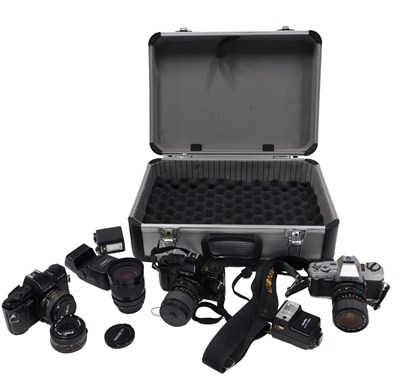 Lot 326 - Three Minolta X-300 cameras, together with...