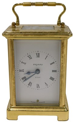 Lot 334 - A Bayard eight day carriage clock, rectangular...