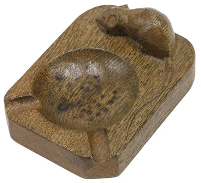 Lot 336 - A Robert 'Mouseman' Thompson oak ash tray,...