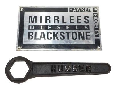 Lot 83 - A Hawker Siddeley Mirrlees diesels Blackstone...