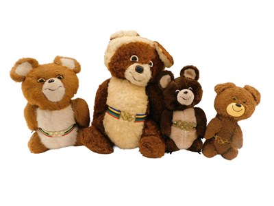 Lot 350 - Four Moscow Olympics 1980 official mascot...