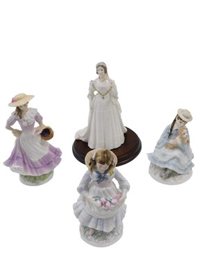 Lot 353 - Three Coalport porcelain figures, comprising...