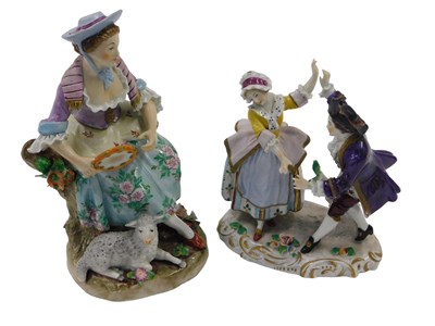 Lot 373 - A 20thC Sitzendorf porcelain figure of a...