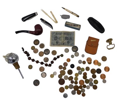 Lot 388 - A group of coins and collectables, including a...