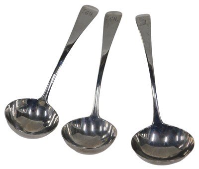 Lot 95 - A pair of George III silver Old English...