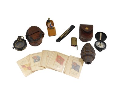 Lot 417 - A WWI military compass, case indistinctly...