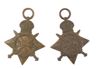 Lot 430 - Two WWI 1914-15 stars, named to Pte H. Clark,...