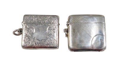 Lot 446 - A Victorian silver Vesta case, with foliate...