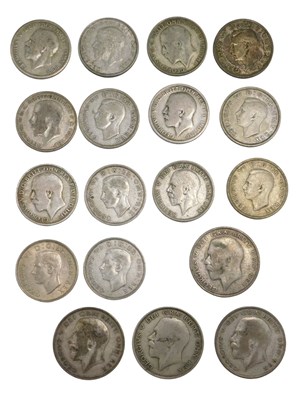 Lot 454 - Various pre-1946 half crowns and two shillings,...