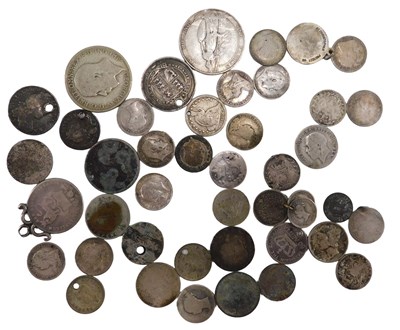 Lot 456 - A quantity of worn and holed silver...