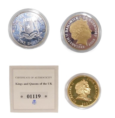 Lot 460 - A Guernsey 2006 80th birthday five pound...