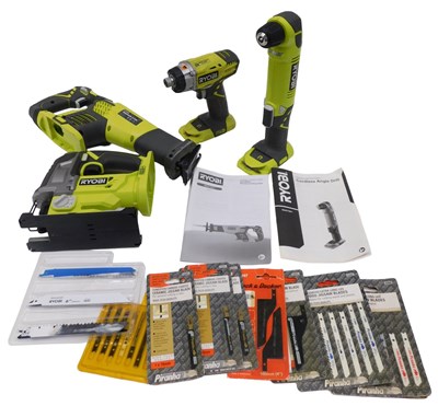 Lot 521 - Four Ryobi tools, to include jigsaw with...