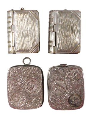 Lot 469 - Two late 19th/early 20thC silver plated Vesta...