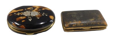 Lot 476 - A simulated tortoiseshell and pique purse,...