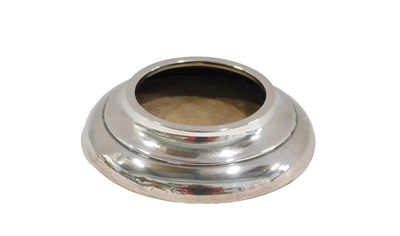 Lot 482 - A George V silver stand or base, of moulded...
