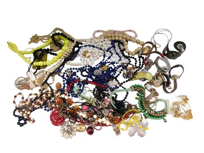 Lot 487 - A quantity of costume jewellery, dress watches,...