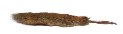 Lot 503 - A foxtail brush, with turned wooden...