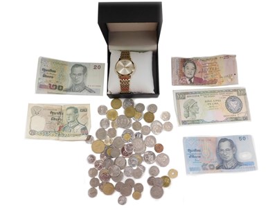 Lot 505 - A quantity of foreign coins, and a Rotary gold...