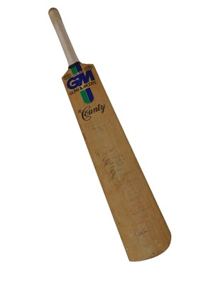 Lot 509 - A Gunn & Moore county cricket bat, signed by...