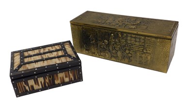 Lot 519 - An Indian porcupine quill bone and ebony...
