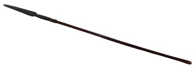 Lot 546 - A Boer War period Zulu spear, with turned...