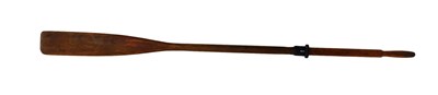 Lot 565 - A stained pine boat oar, 198cm long.