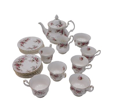 Lot 311a - A Royal Albert Lavender Rose part tea service.