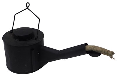 Lot 117 - An RAF runway marker lamp, black painted with...