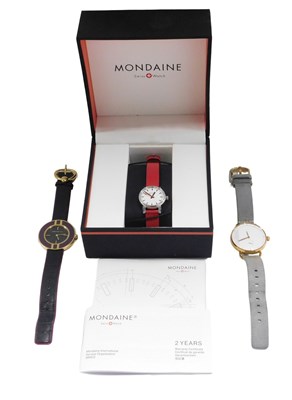Lot 464 - A Mondaine Helvetica I Swiss ladies wristwatch,...