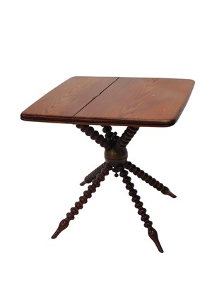 Lot 683 - A Victorian pitch pine gypsy table, with a...