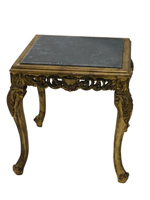 Lot 688 - A Continental gilt gesso occasional table, the...