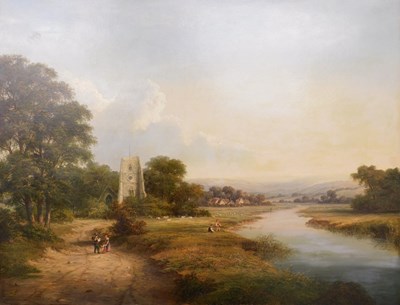 Lot 3 - Walter Williams (act.1841-1881). Country river...