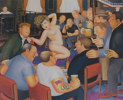 Lot 7 - Beryl Cook (1926-2008). The Stripper, artist...