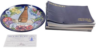 Lot 117 - A Moorcroft pottery Centennial plate, designed...