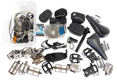 Lot 68 - Bicycle spares and saddle bags, including...