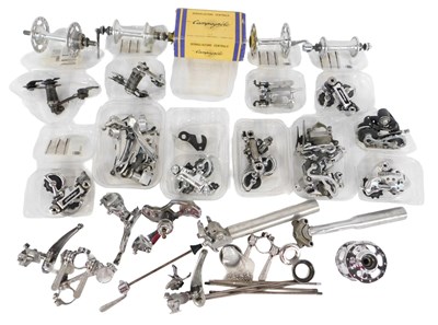 Lot 67 - Bicycle spares, including wheel hubs, gear...