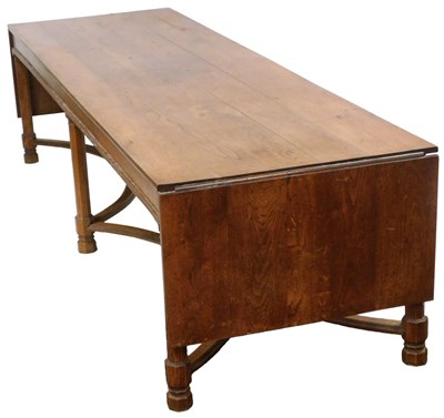 Lot 2 - An early 20thC oak extending table, made to...