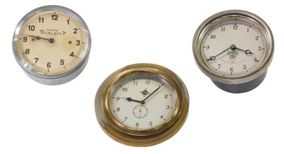 Lot 14 - A Smiths mechanical dashboard clock, marked...