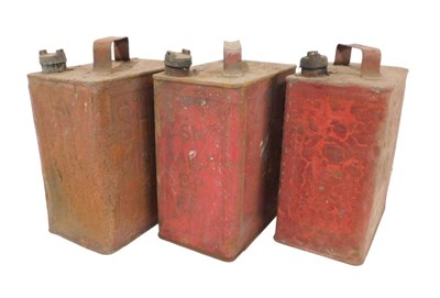Lot 16 - Two Shell two gallon Motor Spirit petrol cans,...