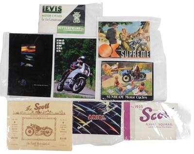 Lot 47 - Motorcycle pamphlets, include Levis...