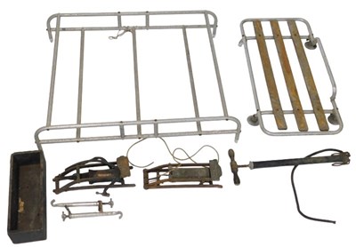 Lot 18 - An Austin A40 roof rack, a Ford Escort luggage...